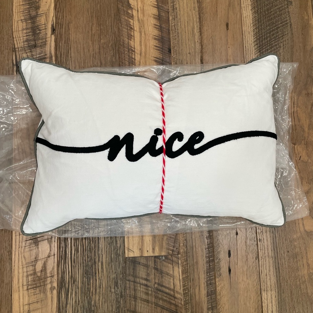 NEW Beddy’s Christmas Lumbar feather linen pillow